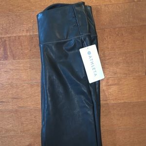 Athleta black leather pants